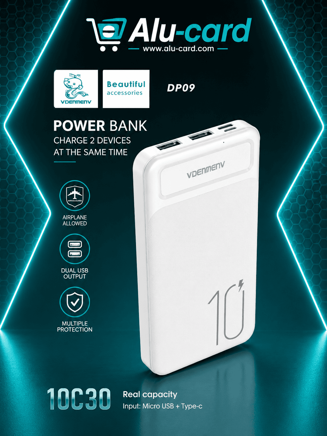 10000 mAh PowerBank vdenmenv